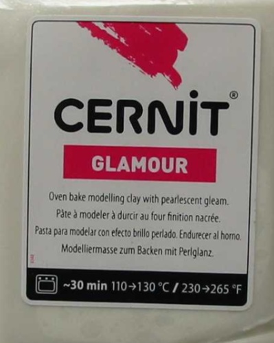Cernit 56g - b�l� (perle�ov�)