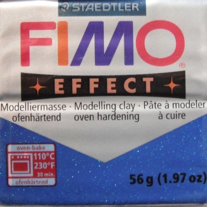 FIMO - modelovac� hmota - Modr� Glitter (302)