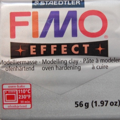 FIMO - modelovac� hmota - St��brn� metal�za (81)