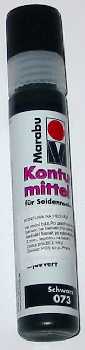 Kontura na hedv�b� Marabu, �ern�