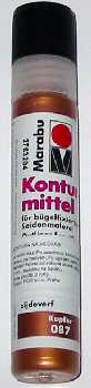Kontura na hedv�b� Marabu, m�d�n�