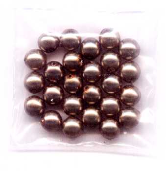 Perli�ky 6mm - hn�d� metal�za