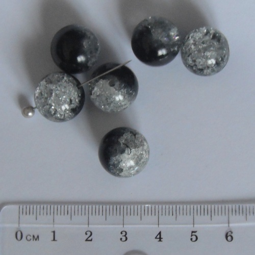 Kor�lky pr�ska�ky - �ernob�l� pr�hledn� 14mm