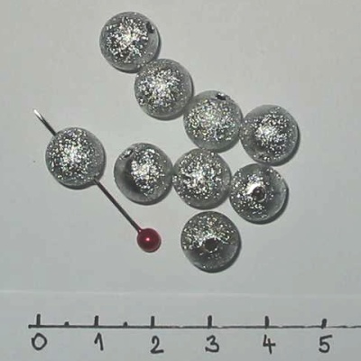 Perli�ky s jisk�en�m povrchem 10mm st��brn�