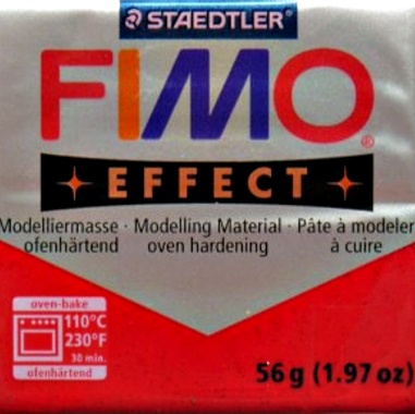 FIMO - modelovac� hmota - �erven� Glitter (202)