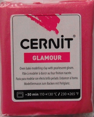 Cernit 56g - karm�nov� �erven� metalick�