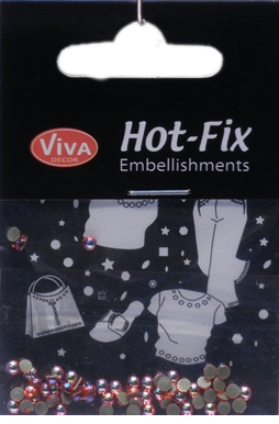 Hot- Fix kam�nky �erven� duhov� 3 mm