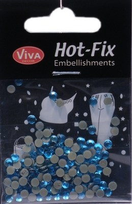 Hot- Fix kam�nky akvamar�n modr� 4 mm