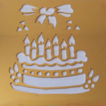 Kovov� �ablona Dort 6,5x6,5cm