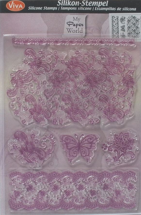 Transparentn� silikonov� raz�tka D18 "Vintage krajka"