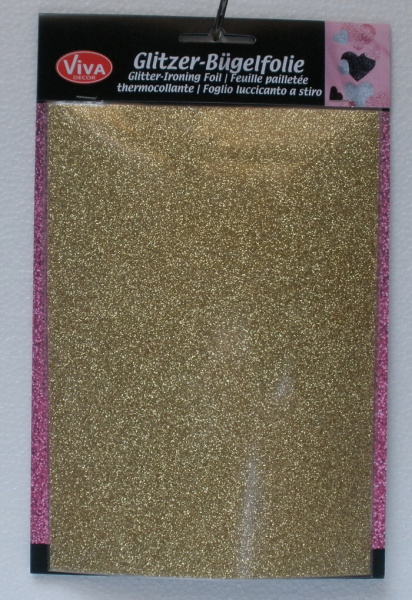 Na�ehlovac� glitterov� f�lie - Hologram zlat�
