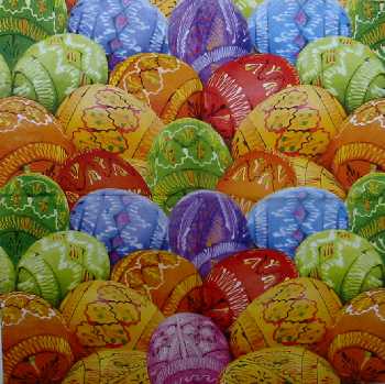 Coloured Eggs 25x25