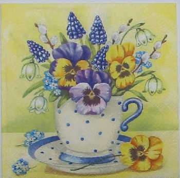 Květy v hrníčku 33x33 Květy v hrníčku 33x33