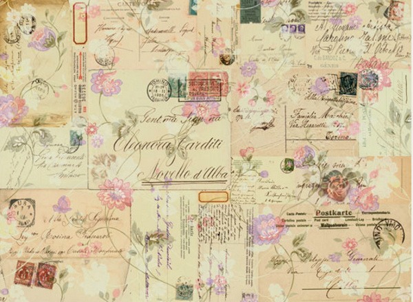 Retro Pohlednice a kv�ty 35x50