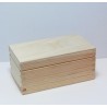 Dřevěná krabička na čaj - 2 komory, rovné víko