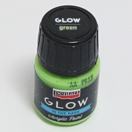 Pentart Glow in The Dark Acrylic Paint Green 30 ml