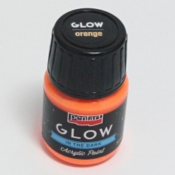 GLOW oranžová 30ml - barva svítící ve tmě