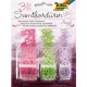 Sametové bordury Floral - samolepící růžová, zelená, fialová