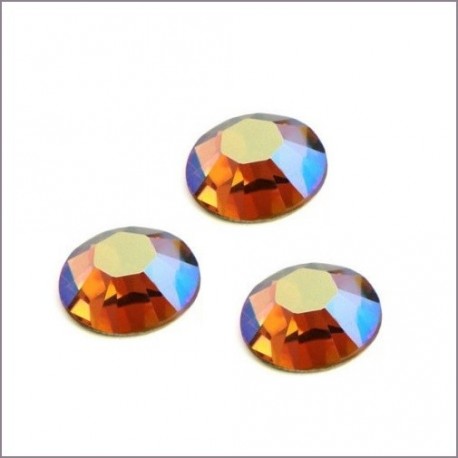 Swarovski štrasové kamínky 3mm - topaz aurore boreale, 10ks