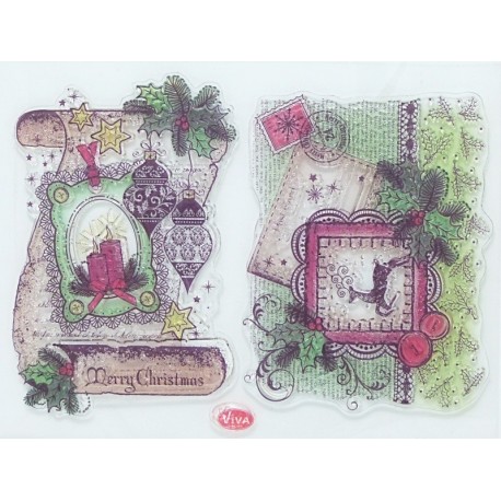Razítka D90 Merry Christmas, Post Card