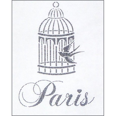 Šablona - Paris a ptačí klec, vel. A5