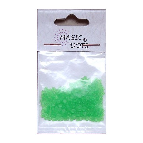 Magic Dots transparentní zelená 200ks