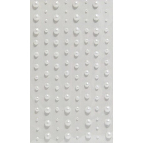 Samolepící perličky bílé 104ks