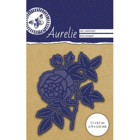 Vyřezávací šablona Aurelie - růžička s poupátky