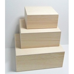 Dřevěné krabice 3v1 - obdélníkový tvar