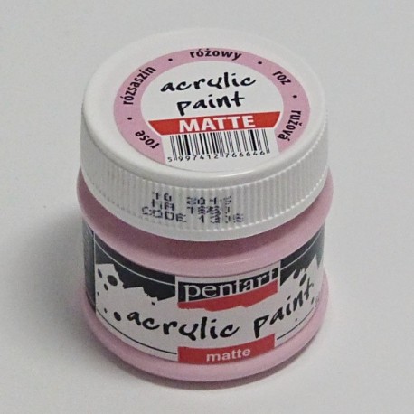 Akrylová barva Pentart 50ml - růžová, matná