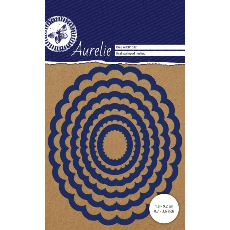 Vyřezávací šablony Aurelie - ovály s vroubky 6ks