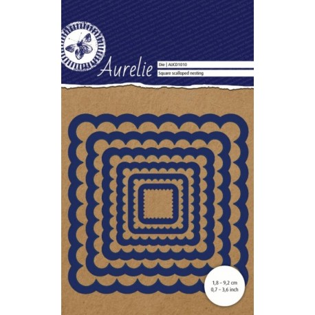 Vyřezávací šablony Aurelie - čtverce s vroubky 6ks
