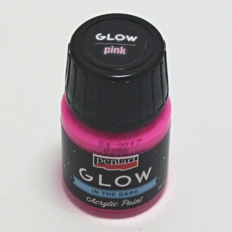 GLOW růžová 30ml - barva svítící ve tmě