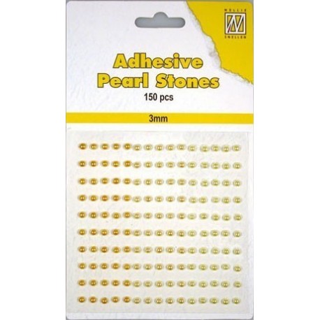 Nalepovací perličky 3mm - žlutozlaté Nellie´s Choice
