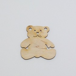 Dřevěný výřez medvídek 8x7,5cm (laser)