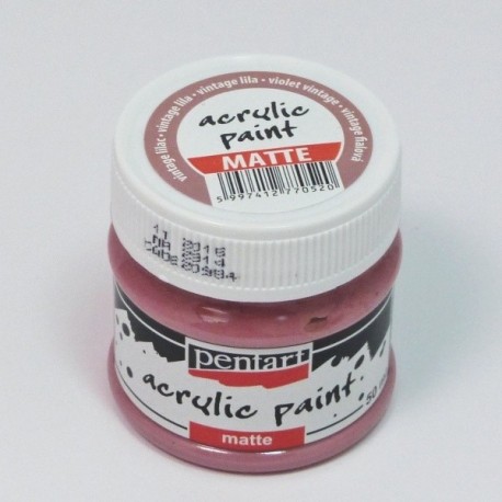 Akrylová barva Pentart 50ml - vintage lila, matná