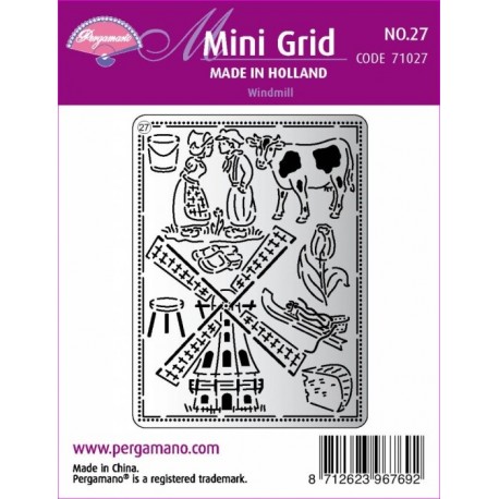 Mřížka Mini grid č.27 - Větrný mlýn