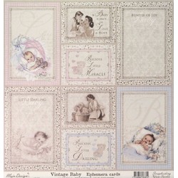 Vintage Baby, Ephemera cards 30,5x30,5cm (MD)