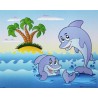 Reprodukce obrazu 24x30 - delfínci