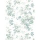 Papír rýžový A4 Celoplošný, modrošedé kytice větší