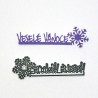 Vyřezávací šablona - Veselé Vánoce s vločkou