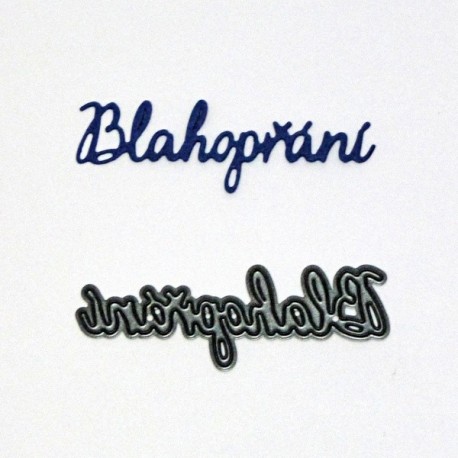 Vyřezávací šablona - Blahopřání