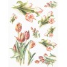 Papír rýžový A4 Růžové tulipány