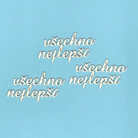Všechno nejlepší - 3ks chipboards