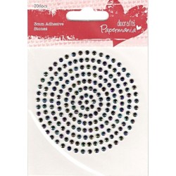 Samolepící kamínky 3mm - opalizující (206ks)