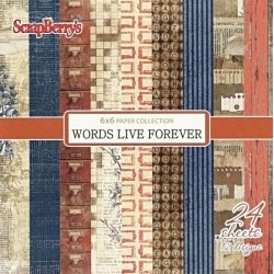 Sada papírů Words Live Forever 15x15