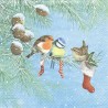 Ptáčci a vánoční ponožky 33x33