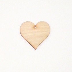 Srdce dřevěné k zavěšení - 5x5 (laser)