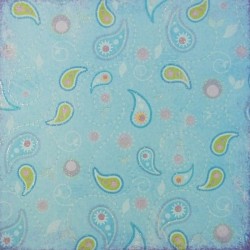 Vzor paisley, domodra 30,5x30,5 designový papír (F)