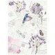 Papír rýžový A4 Dopisy, kolibřík, květy a hmyz